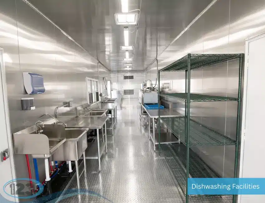 Dishwashing Equipment with Sink and Racks